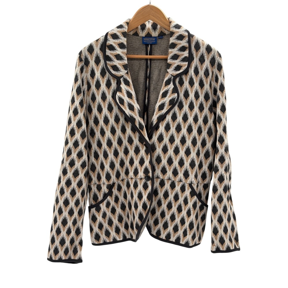 Pendleton Blazer Suit Jacket Argyle Diamond Women… - image 1